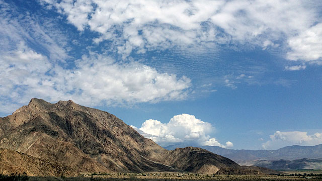 The mountains around Borrego Springs.