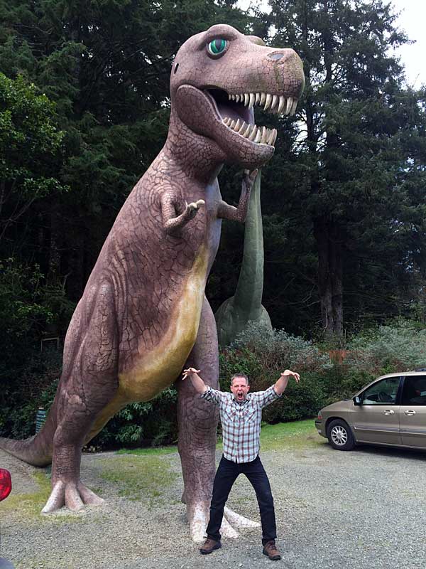 J.D. ain't afraid o' no T-Rex