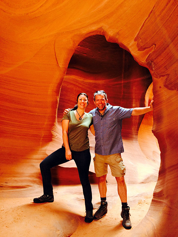 Having fun in gorgeous Antelope Canyon