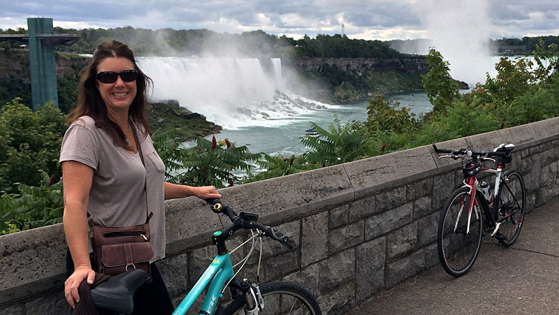 Biking around Niagara Falls