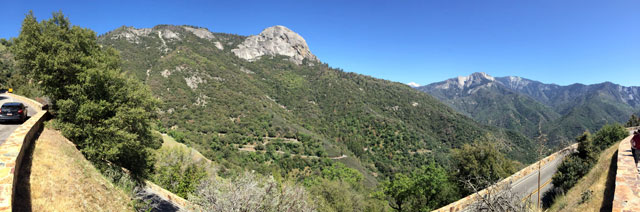 The view driving into Sequoia National Park