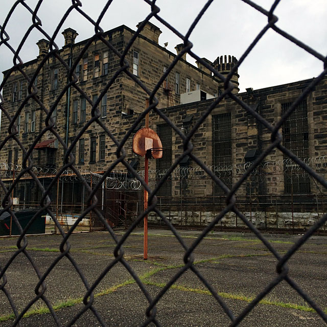 The basketball court at the penitentiary