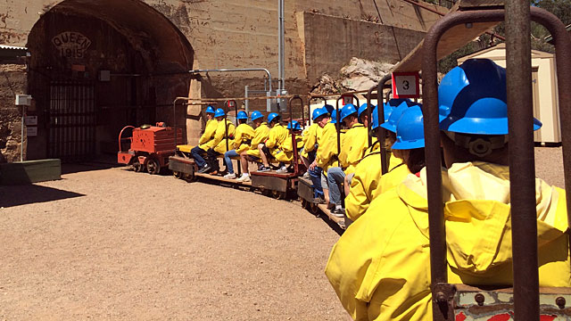 Entering the Copper Queen mine