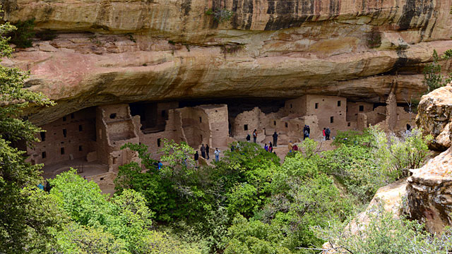 The cliff dwellings at Mesa Verde National Park