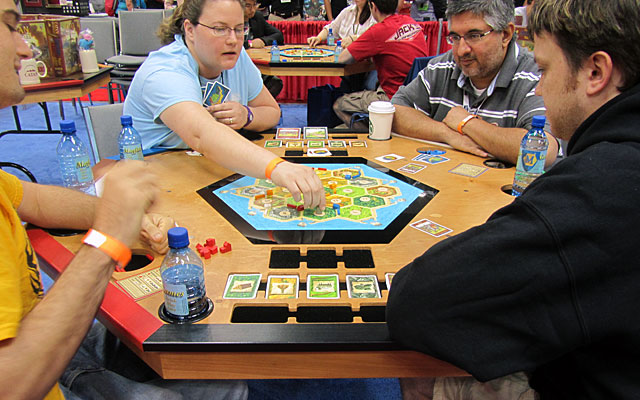 Hundreds (thousands?) of games of Settlers were played at GenCon