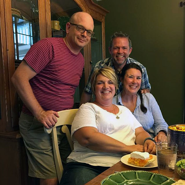 Heyerlys and Rothwards at dinner