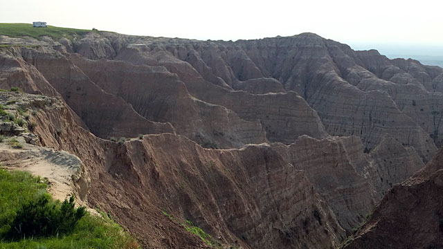 Parked on the edge of the badlands!