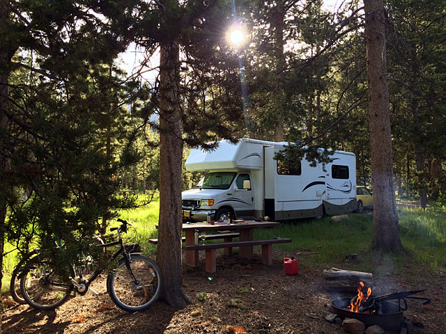 A lovely campsite all to ourselves...